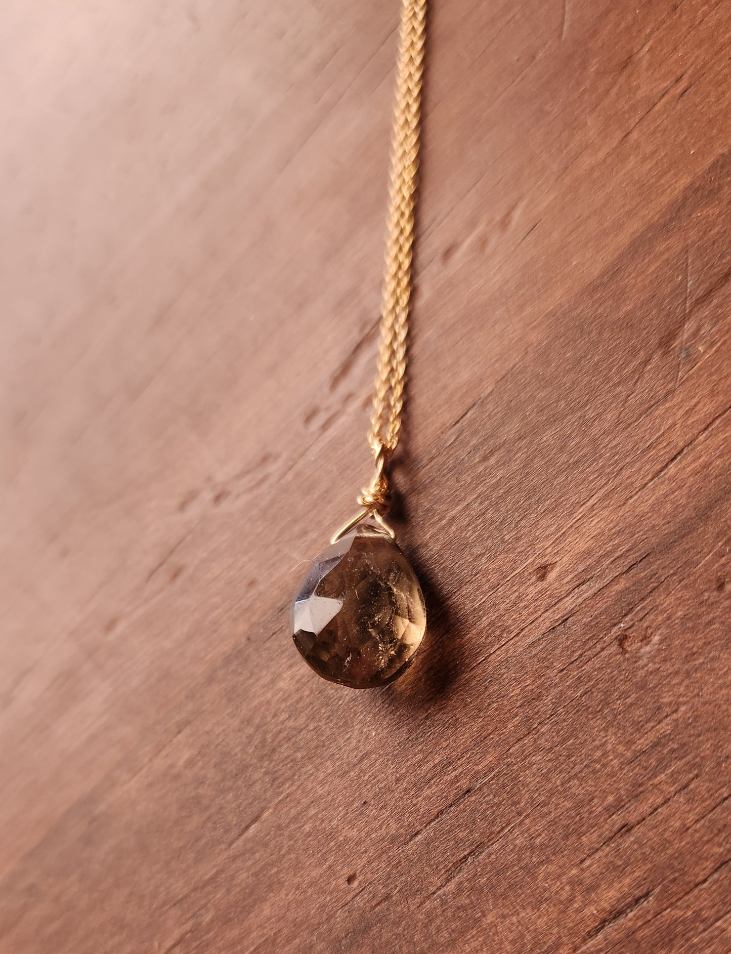 Smoky Quartz Teardrop Pendant